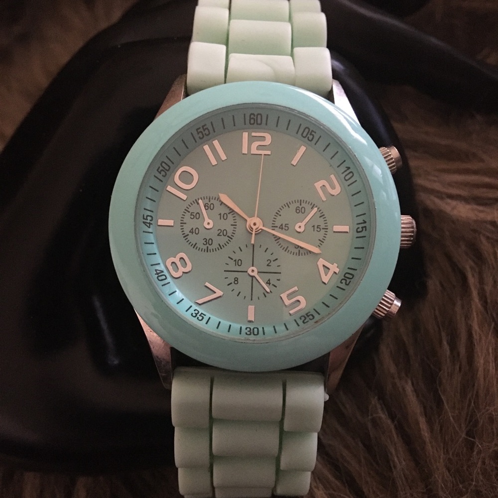 Darice mint soft silicone band fashion watch